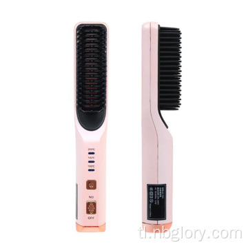 Electric hair straightener heater brush